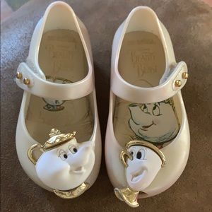 Mini Melissa Beauty and beast chip shoes.